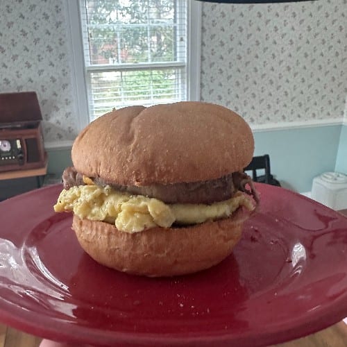 Breakfast Sando, boring, lazy.